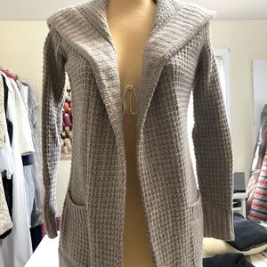 Vince Wool/Cashmere Long Sleeve Hooded Cardigan